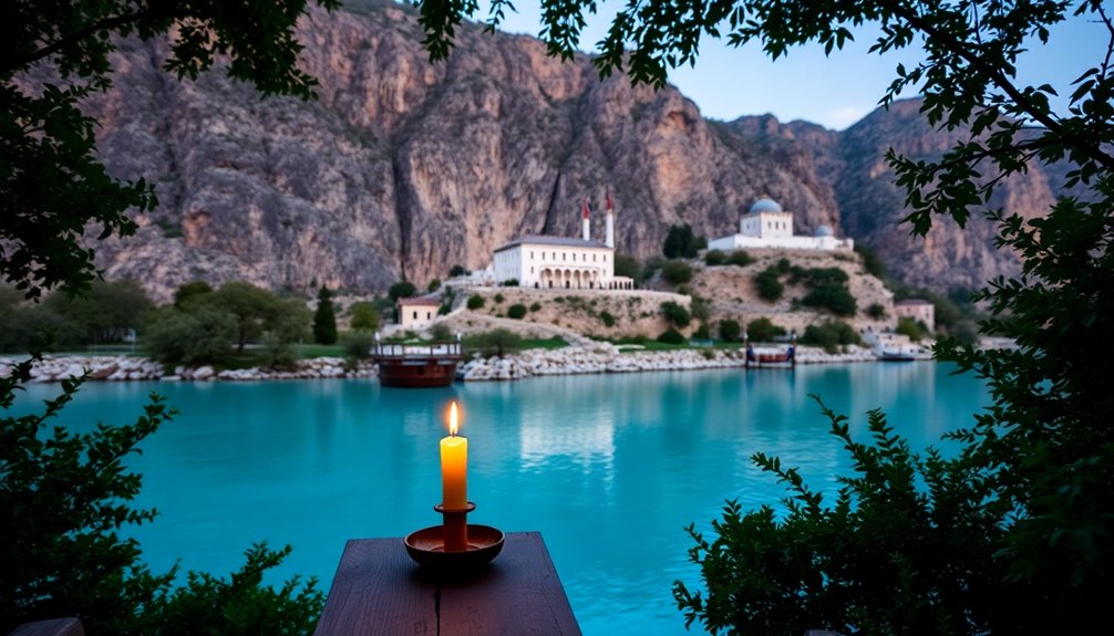 candlelit dinner with view