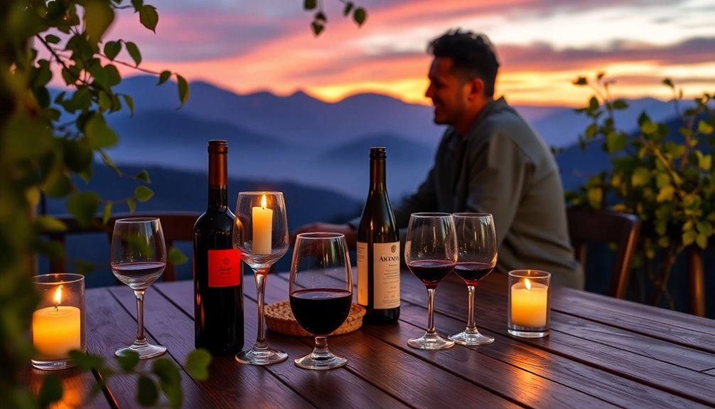 wine bar romantic dinner